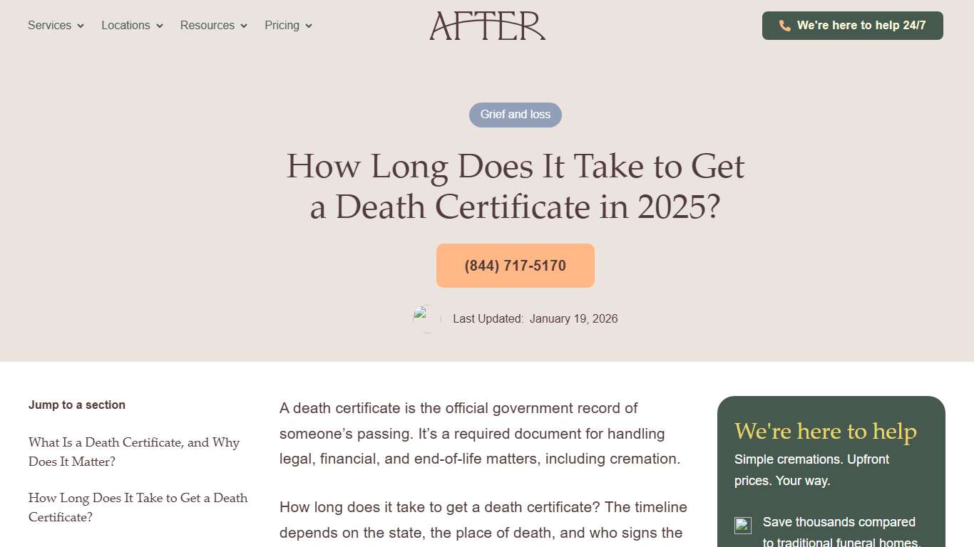 How Long Does It Take to Get a Death Certificate in 2026? After.com Blog